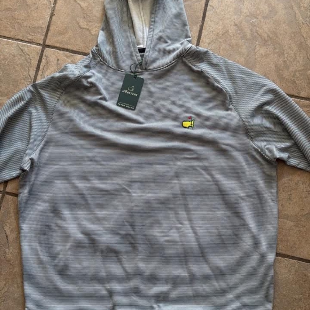 Masters Men's Stripped Hooded Performance Shirt